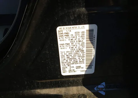 2014 Nissan Rogue Select S from USA, damaged, VIN JN8AS5MT3EW102076